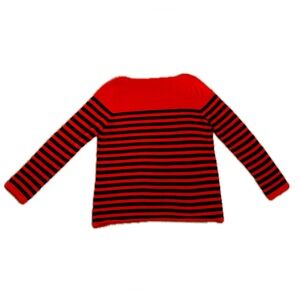 Gap Women’s Red and Navy Long Sleeve Sweater. Size:S